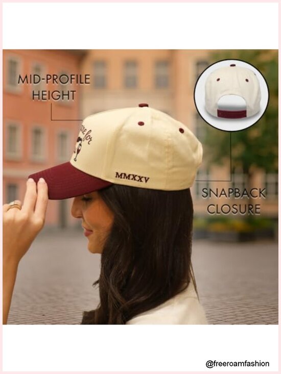 Vintage Cocktail Trucker Hats | Cute Drink Caps | Embroidered 2-Tone Snapback main image 4